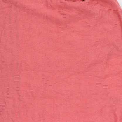 Classics Womens Pink Round Neck Striped Acrylic Pullover Jumper Size S