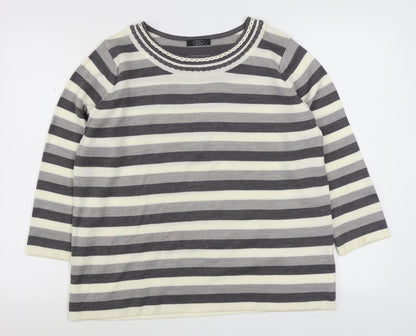 Womens UK Size L BM Grey Pullover Jumper