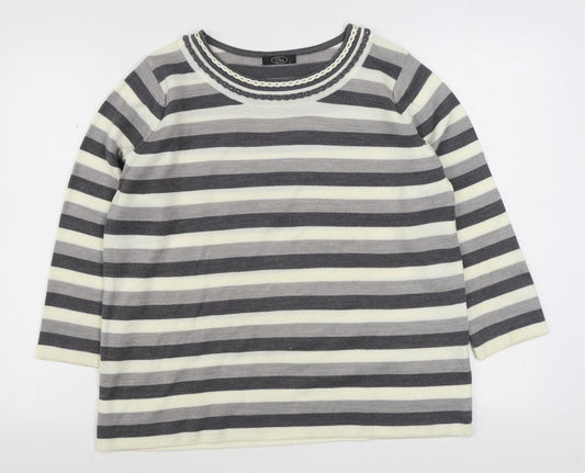 Womens UK Size L BM Grey Pullover Jumper