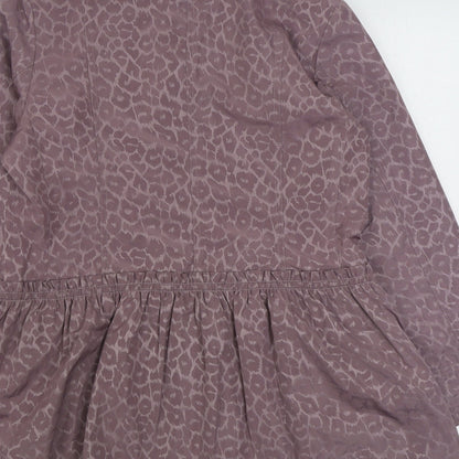 Vie Paisible Womens Purple Animal Print  Rain Coat Coat Size M  Button