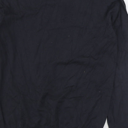 NEXT Mens Grey V-Neck  Cotton Pullover Jumper Size M