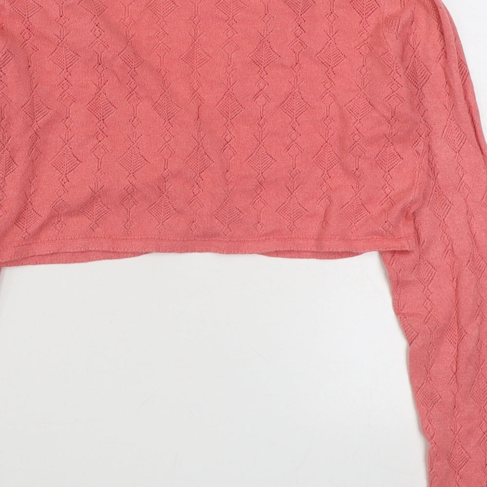 Womens UK Size S Planet Pink Cardigan Jumper