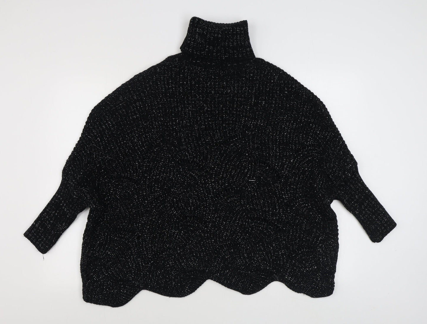 Womens UK Size S Preworn Black Pullover Jumper