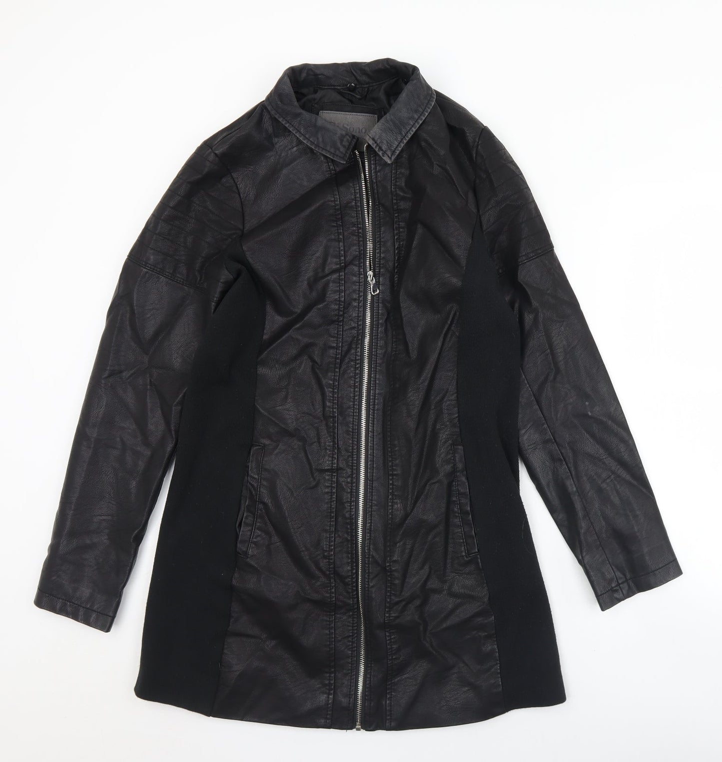 Womens UK Size L CI SONO Black Overcoat