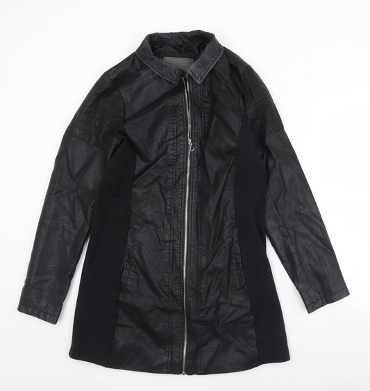 Womens UK Size L CI SONO Black Overcoat