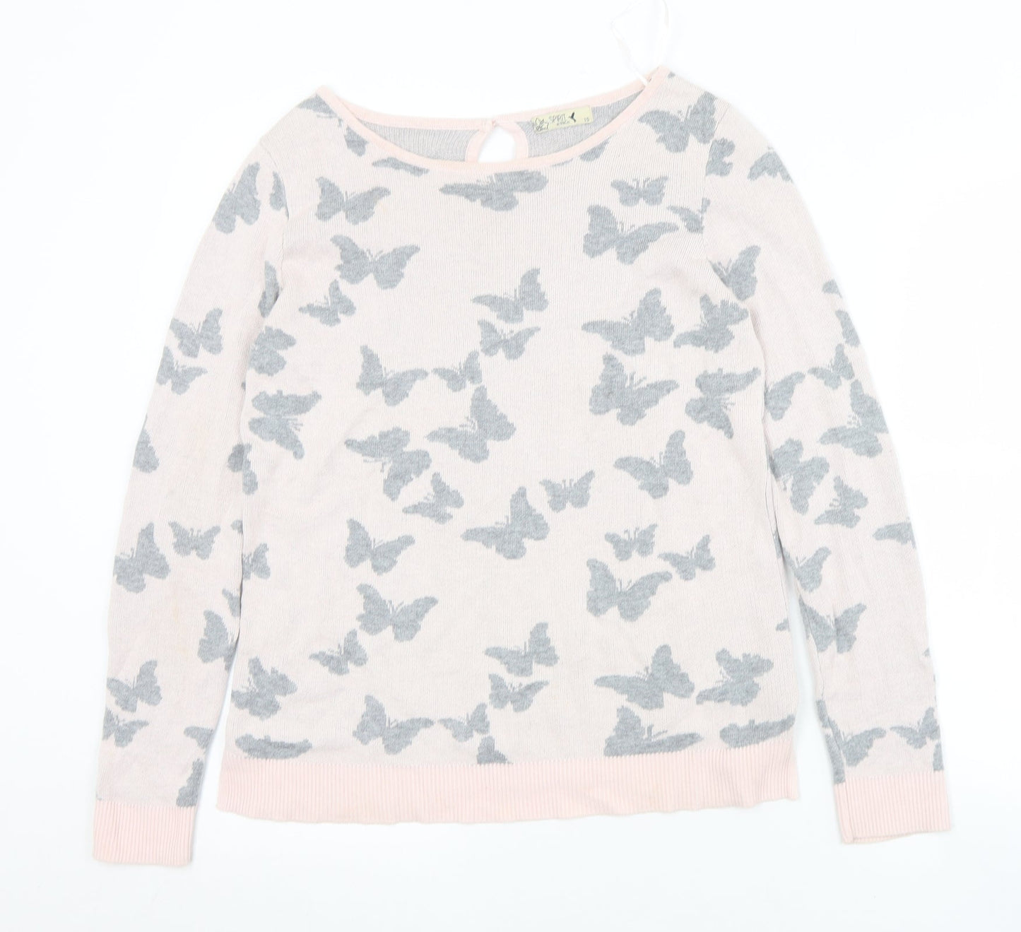 Womens UK Size 10 M&Co Pink Pullover Jumper