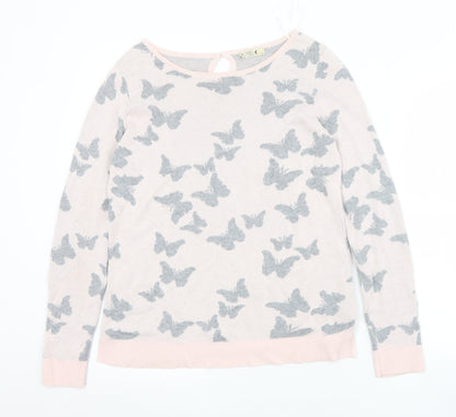 Womens UK Size 10 M&Co Pink Pullover Jumper