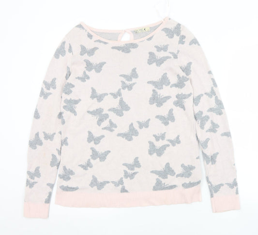 Womens UK Size 10 M&Co Pink Pullover Jumper