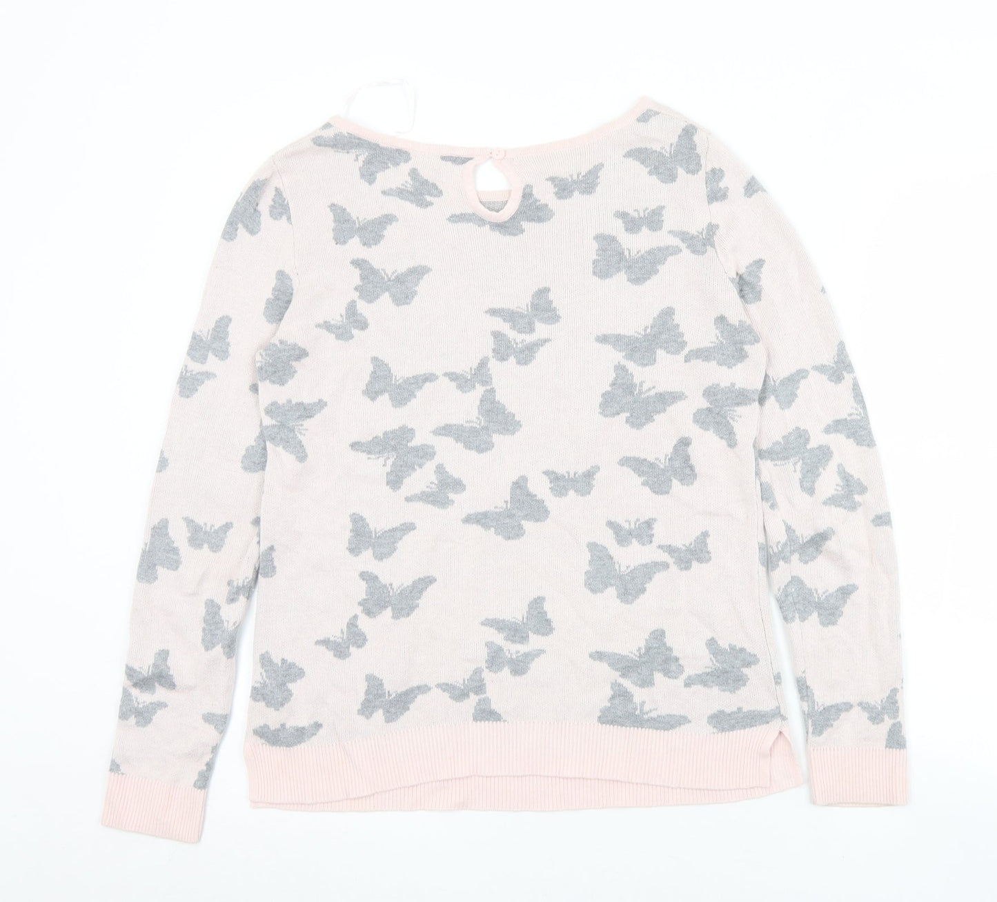 Womens UK Size 10 M&Co Pink Pullover Jumper
