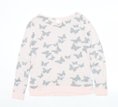 Womens UK Size 10 M&Co Pink Pullover Jumper