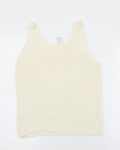 Womens UK Size M VILA White Vest Jumper