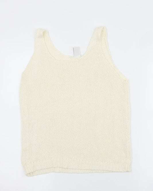 Womens UK Size M VILA White Vest Jumper