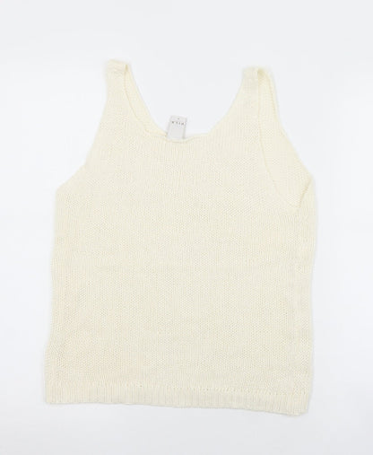 Womens UK Size M VILA White Vest Jumper