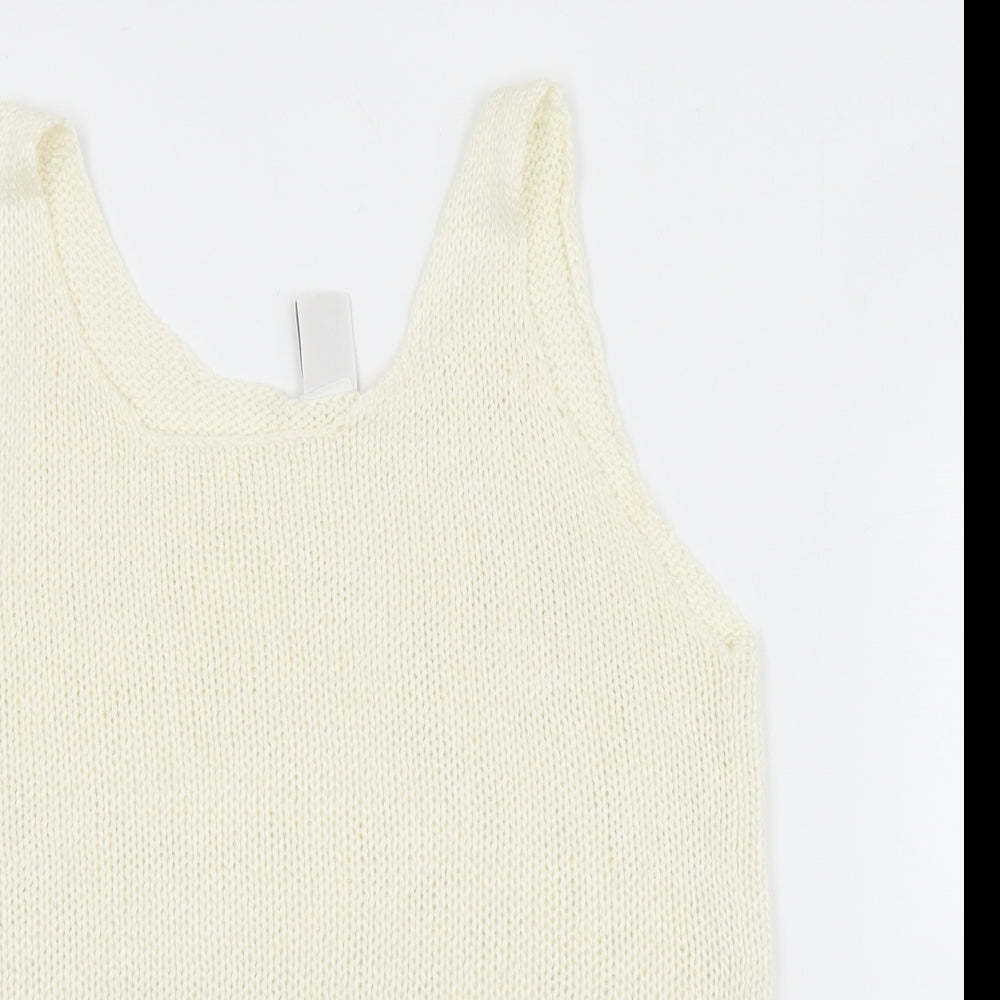 Womens UK Size M VILA White Vest Jumper