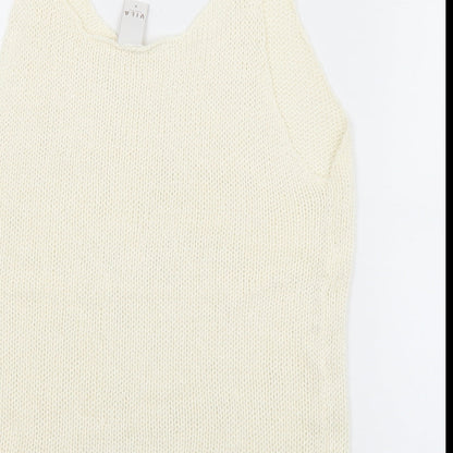Womens UK Size M VILA White Vest Jumper