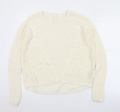 Womens UK Size S H&M Ivory Pullover Jumper