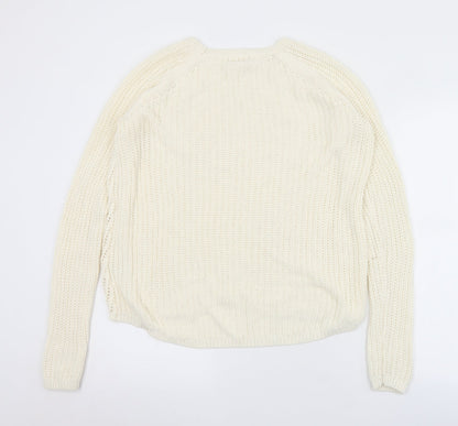 Womens UK Size S H&M Ivory Pullover Jumper