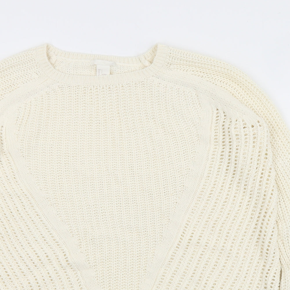 Womens UK Size S H&M Ivory Pullover Jumper