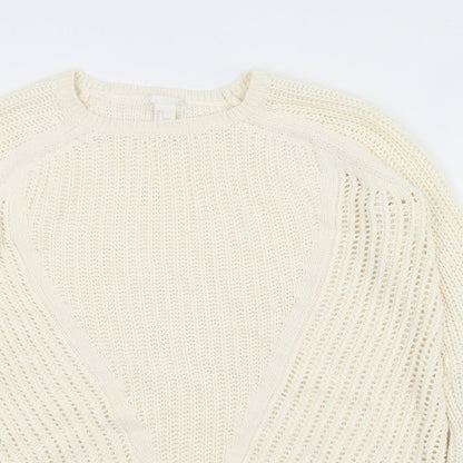Womens UK Size S H&M Ivory Pullover Jumper