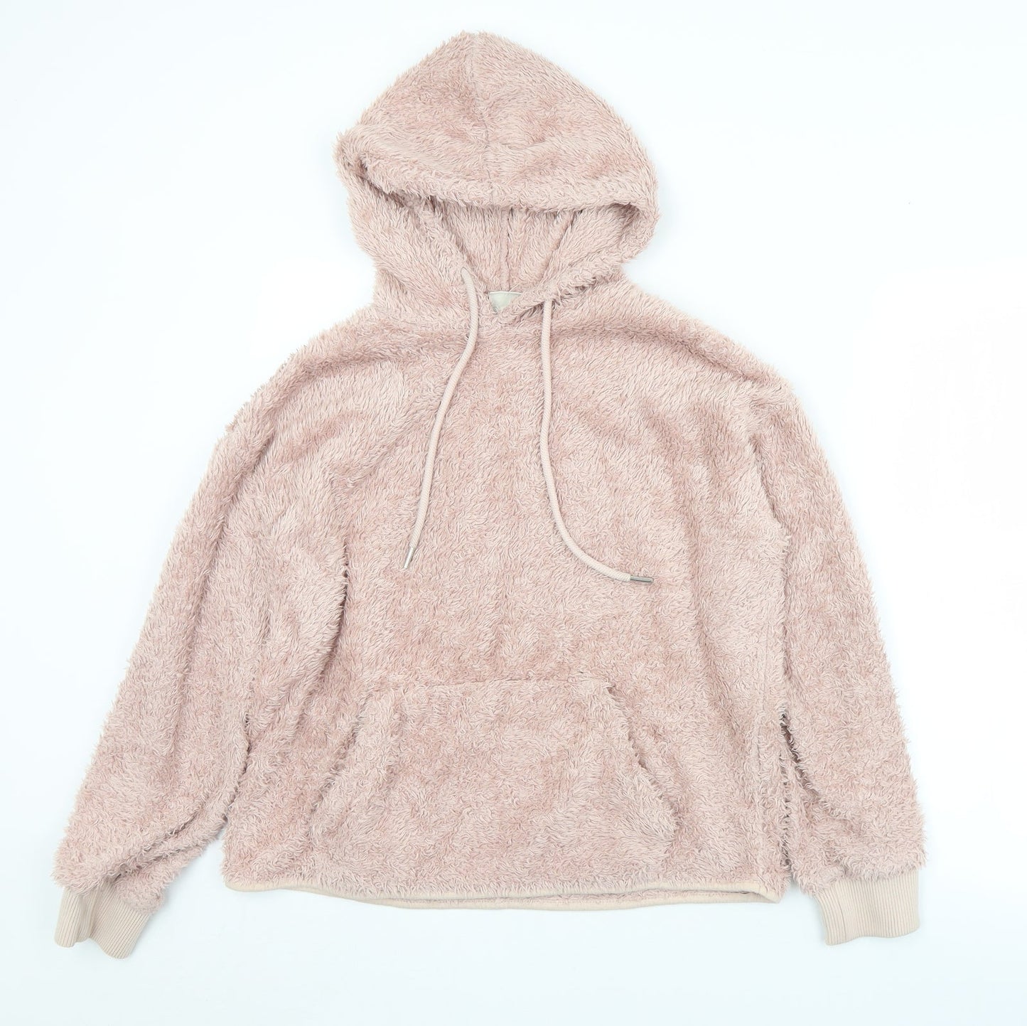 H&M Womens Pink  Polyester Pullover Hoodie Size S