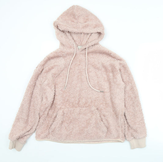 H&M Womens Pink  Polyester Pullover Hoodie Size S