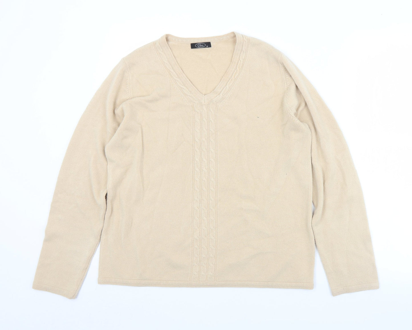 Womens UK Size M BM Beige Pullover Jumper
