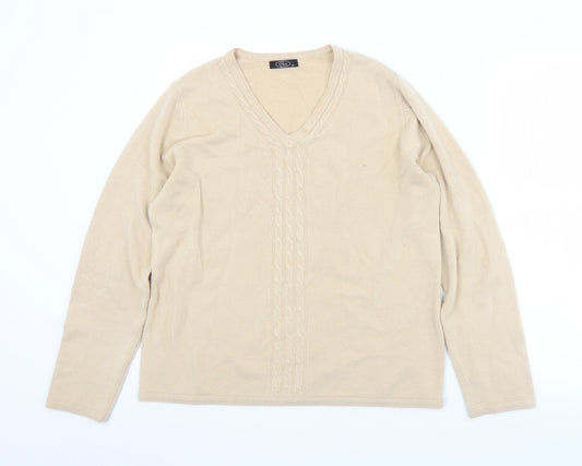Womens UK Size M BM Beige Pullover Jumper