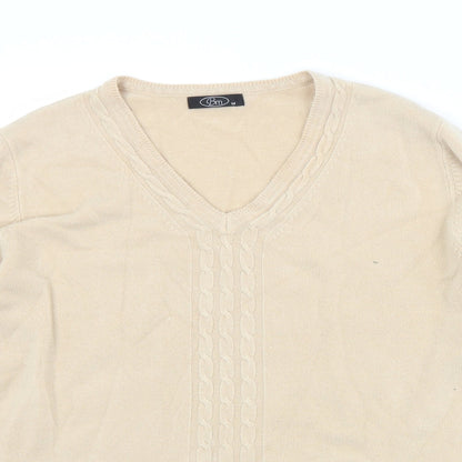 Womens UK Size M BM Beige Pullover Jumper