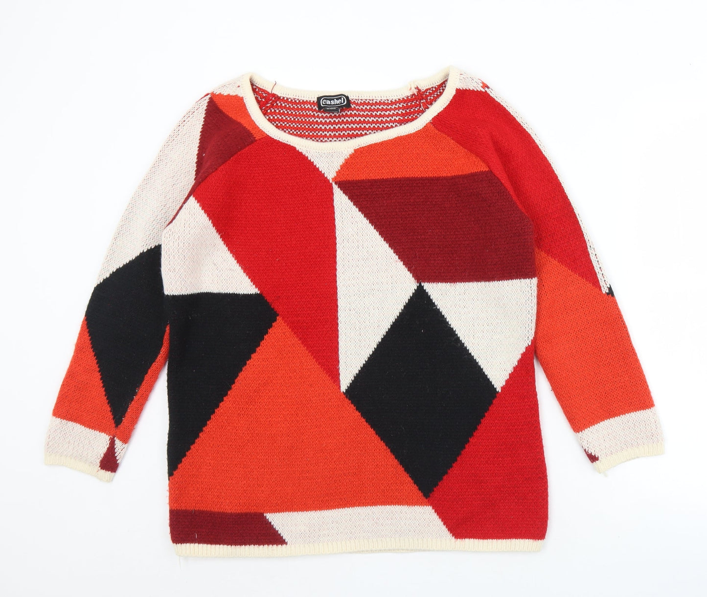 Womens UK Size M Cashel Red Pullover Jumper