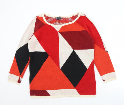 Womens UK Size M Cashel Red Pullover Jumper