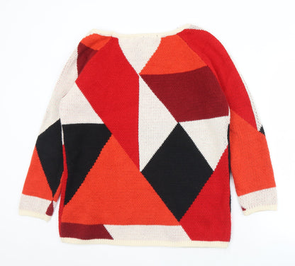 Womens UK Size M Cashel Red Pullover Jumper