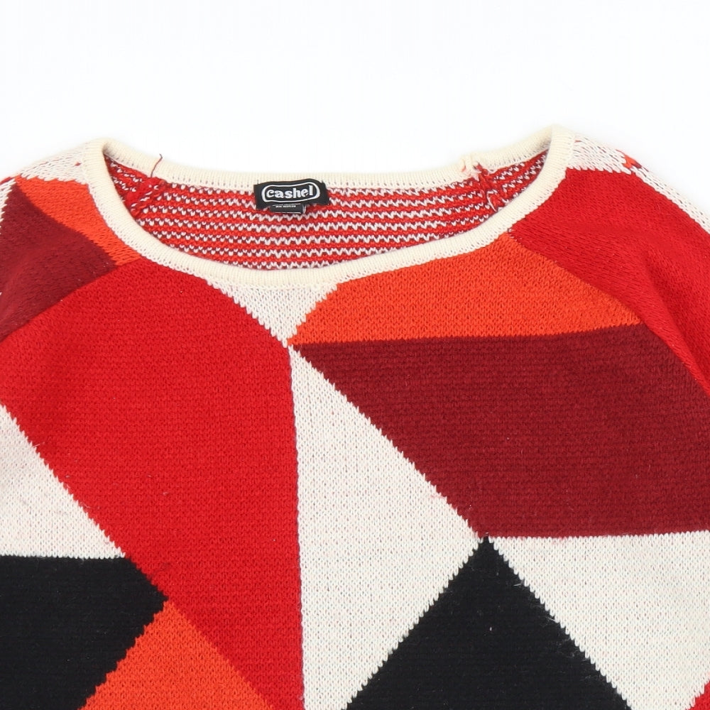 Womens UK Size M Cashel Red Pullover Jumper