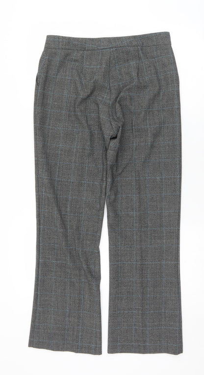 Womens UK Size 10 Preworn Regular Fit Dress Pants Grey Trousers