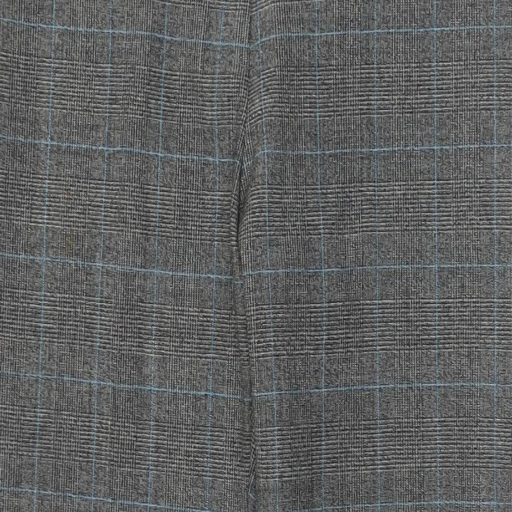 Womens UK Size 10 Preworn Regular Fit Dress Pants Grey Trousers