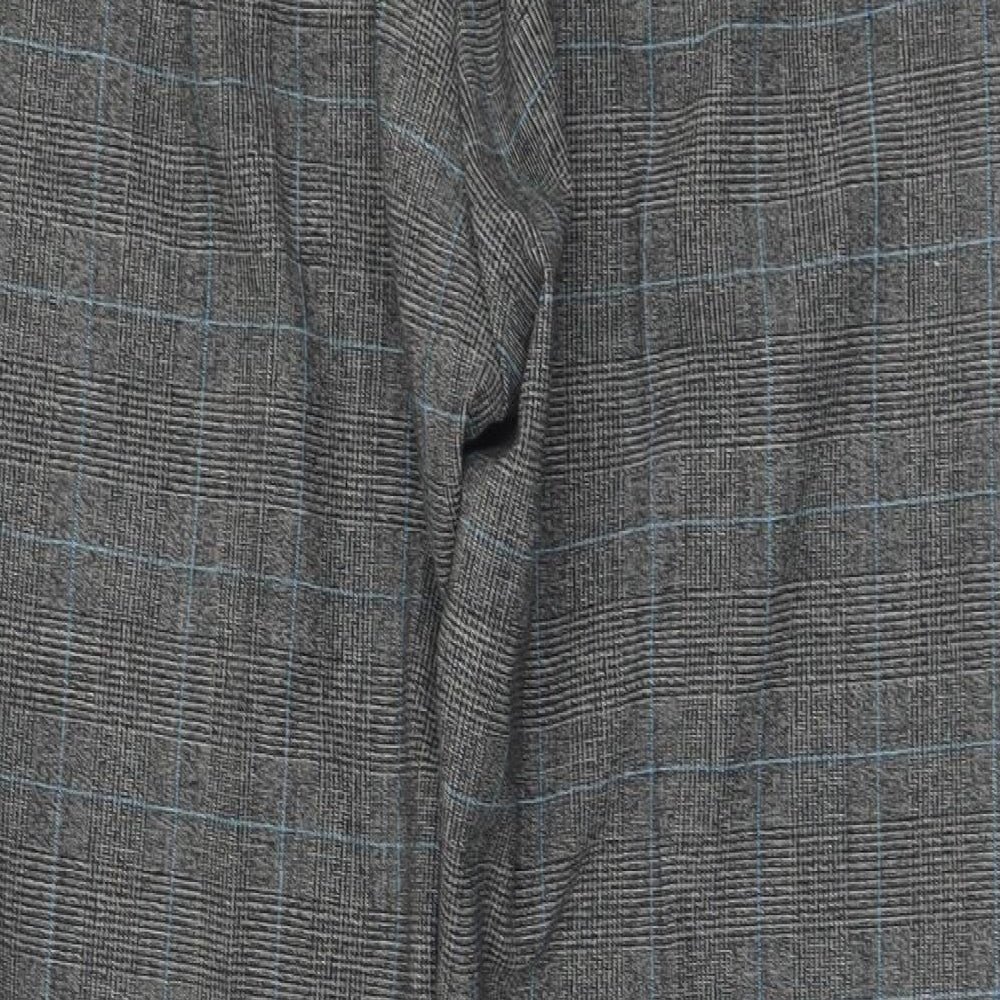 Womens UK Size 10 Preworn Regular Fit Dress Pants Grey Trousers