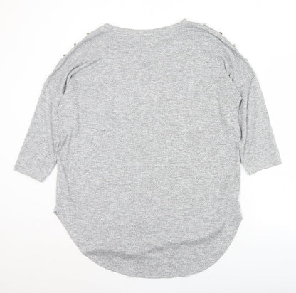 Womens UK Size 16 Papaya Grey Pullover Jumper