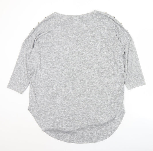Womens UK Size 16 Papaya Grey Pullover Jumper