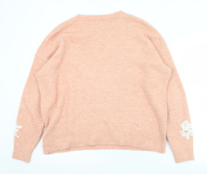 Womens UK Size L Marks and Spencer Pink Pullover Jumper