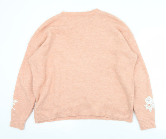 Womens UK Size L Marks and Spencer Pink Pullover Jumper