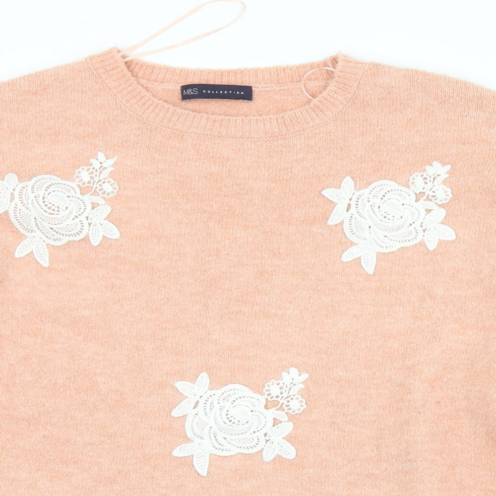 Womens UK Size L Marks and Spencer Pink Pullover Jumper