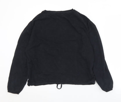 Pep & Co Womens Black  Cotton Pullover Sweatshirt Size 12   - Miami 12-14