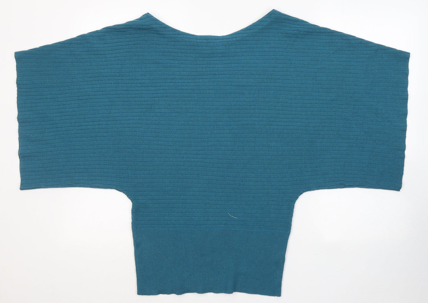 George Womens Blue Round Neck  Acrylic Tunic Jumper Size 10