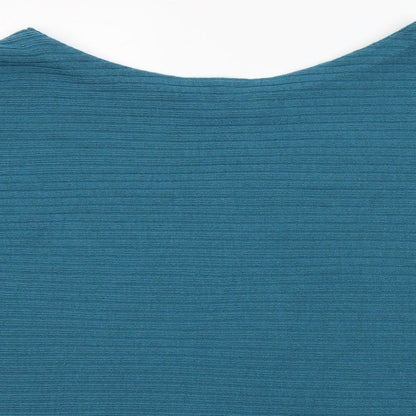 George Womens Blue Round Neck  Acrylic Tunic Jumper Size 10