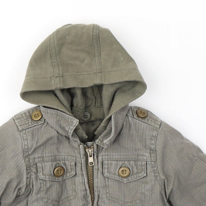 Mothercare Boys Green   Jacket Coat Size 3-6 Months   Zip