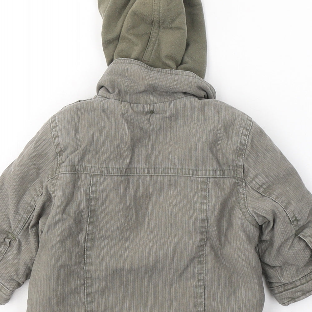 Mothercare Boys Green   Jacket Coat Size 3-6 Months   Zip