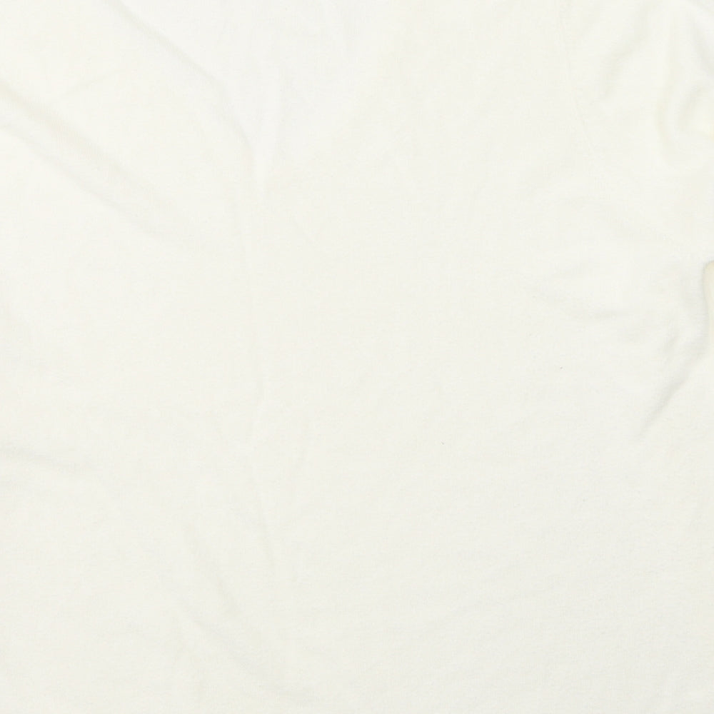 BHS Womens White V-Neck  Acrylic Pullover Jumper Size 20