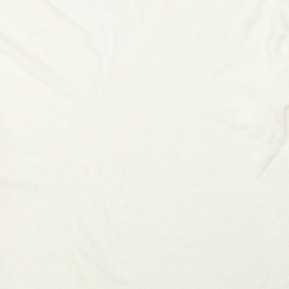 BHS Womens White V-Neck  Acrylic Pullover Jumper Size 20