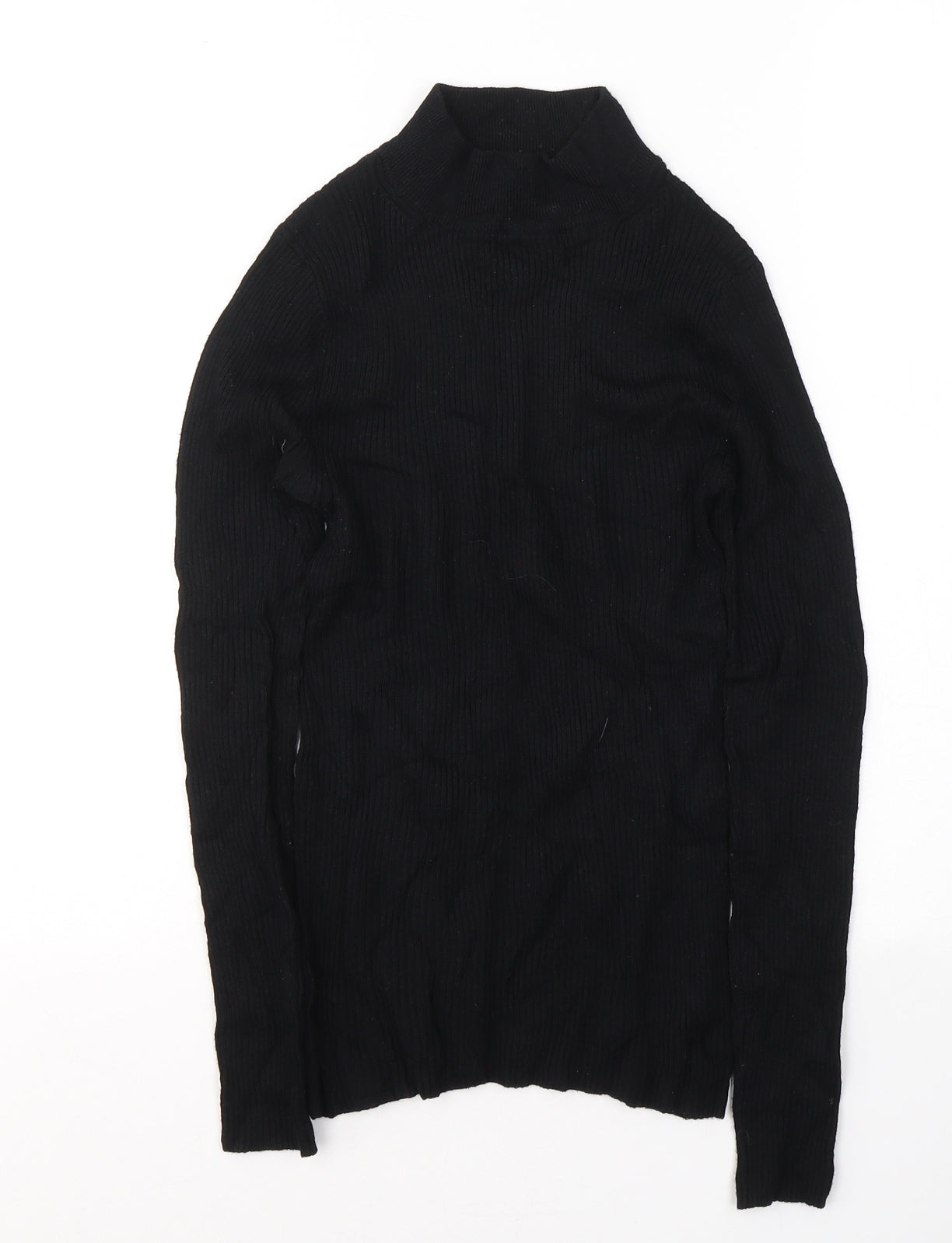 Womens UK Size 10 Atmosphere Black Jersey T-Shirt