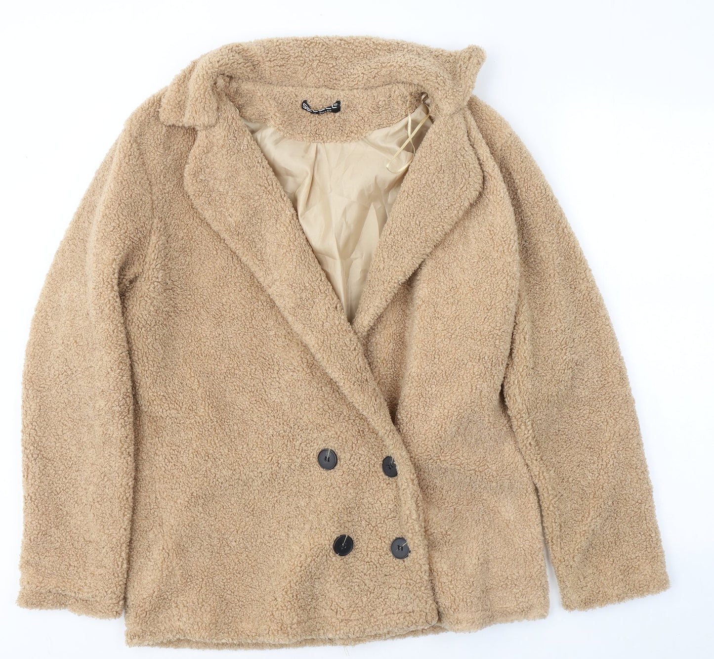Womens UK Size 12 Selected Beige Pea Coat