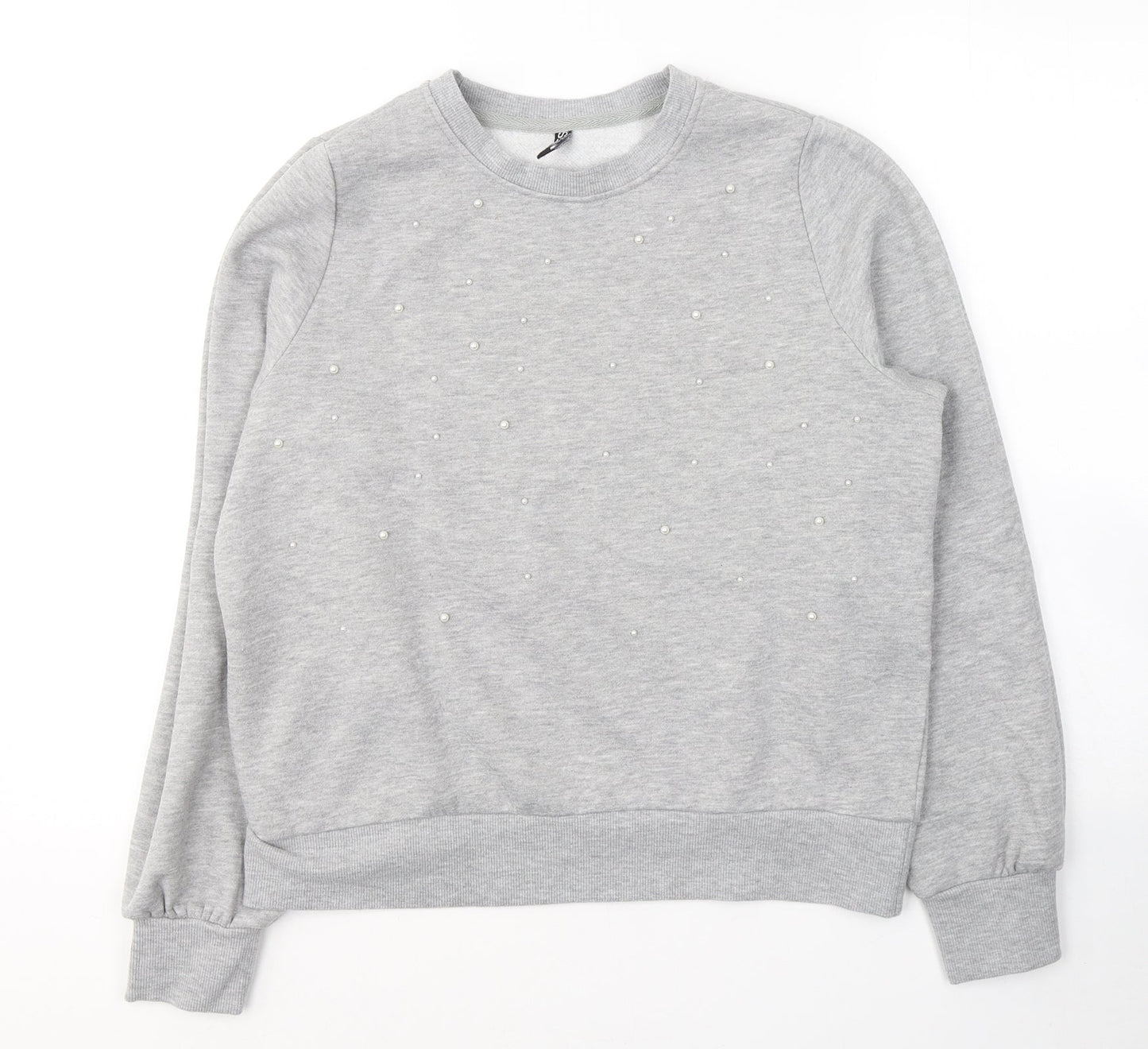 Pieces Womens Grey  Polyester Pullover Sweatshirt   Pullover